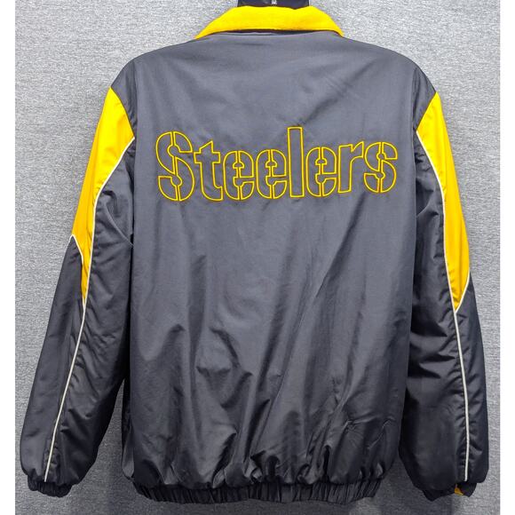 NFL Jacket - Yellow/Black, Pittsburg Steelers, Reversible, Fleece, Football - Picture 3 of 7